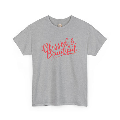 Blessed & Beautiful Unisex Heavy Cotton Tee - Inspirational Casual Wear