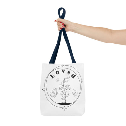 Loved Tote Bag - Stylish All-Over Print for Women's Spiritual Journey