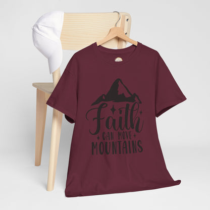 Faith Can Move Mountains - Unisex Heavy Cotton Tee