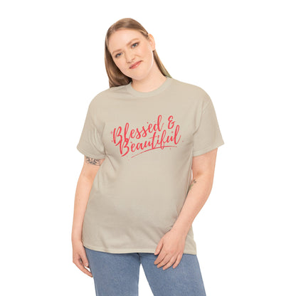 Blessed & Beautiful Unisex Heavy Cotton Tee - Inspirational Casual Wear