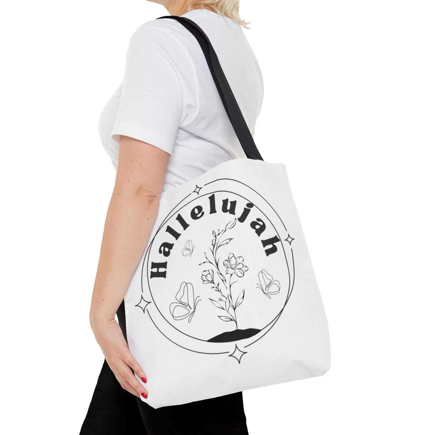 Hallelujah Tote Bag - Stylish All-Over Print for Women's Spiritual Journey