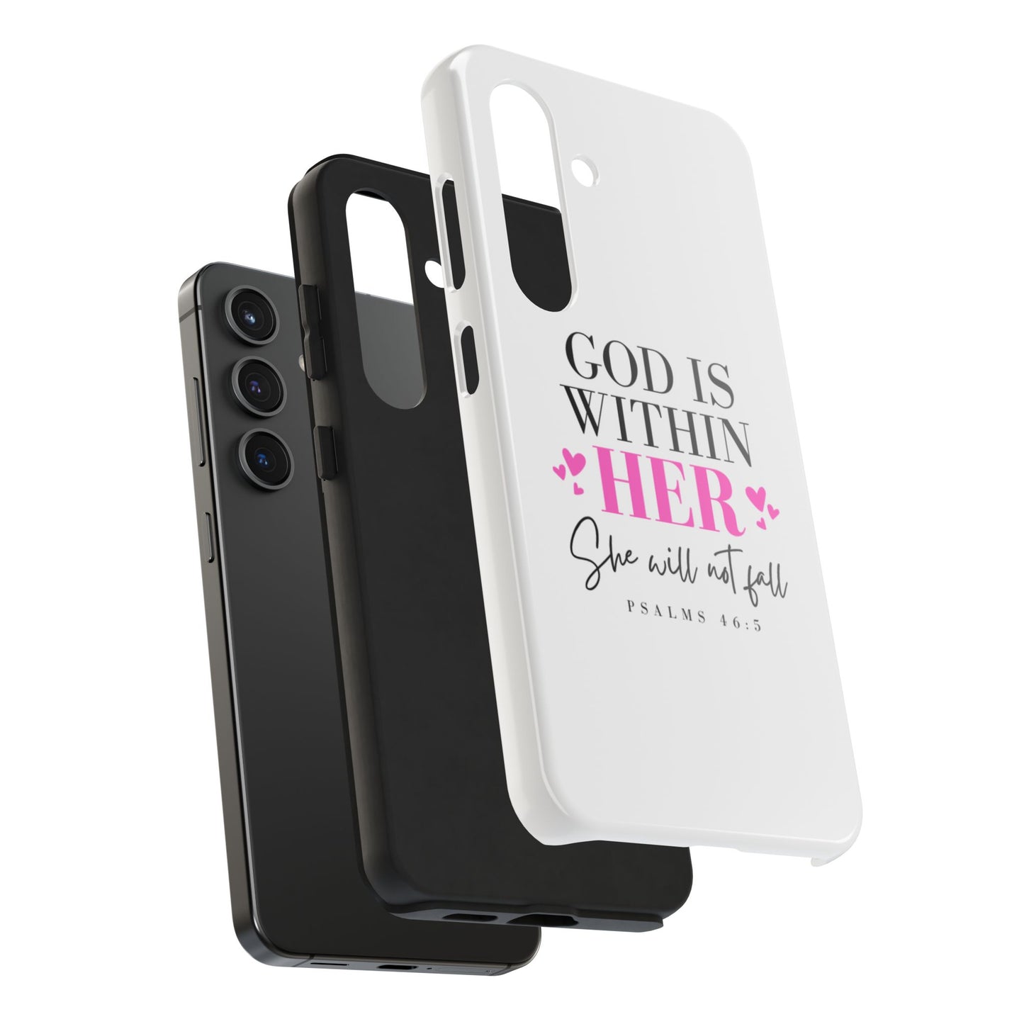 Empowering Tough Phone Case - "God is Within Her" Inspirational Design