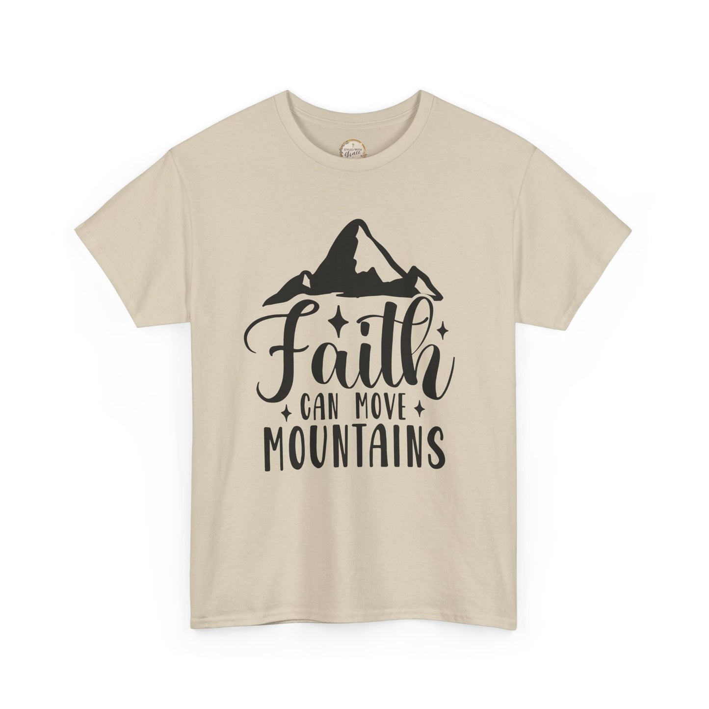 Faith Can Move Mountains - Unisex Heavy Cotton Tee