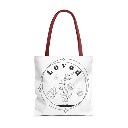 Loved Tote Bag - Stylish All-Over Print for Women's Spiritual Journey