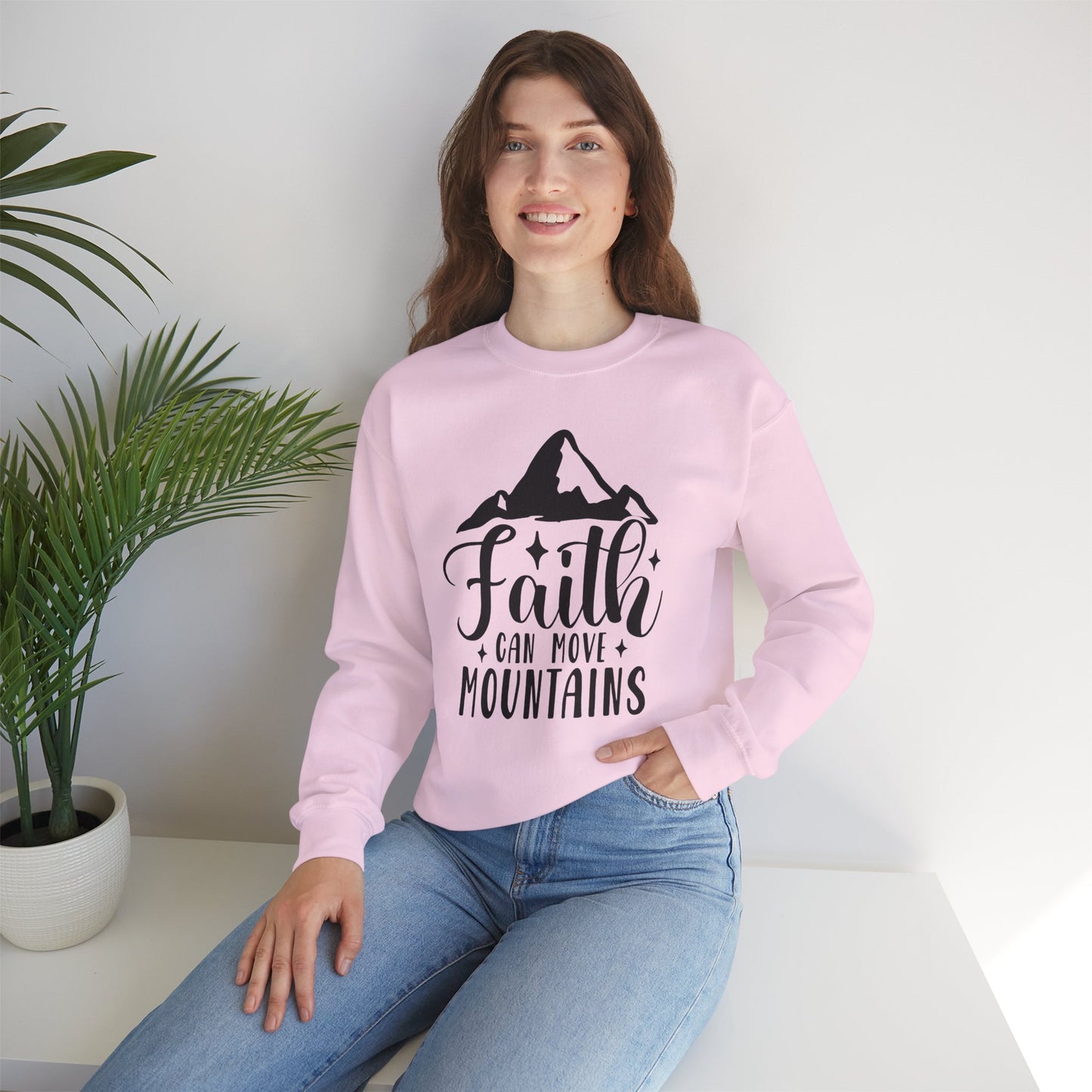 Faith Can Move Mountains Crewneck Sweatshirt