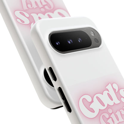God's Girl Cute Phone Case, Pink Bow Case, Faith-Based Gifts, Christian Accessories, Birthday Present, Inspirational Jewelry