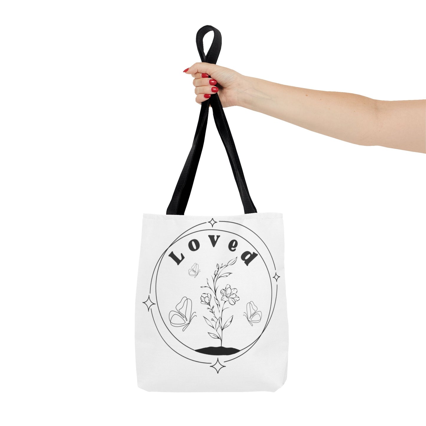 Loved Tote Bag - Stylish All-Over Print for Women's Spiritual Journey