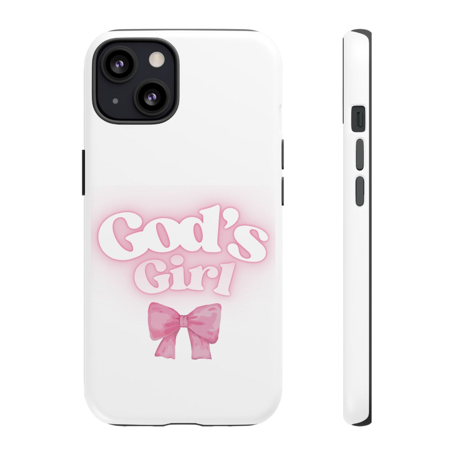 God's Girl Cute Phone Case, Pink Bow Case, Faith-Based Gifts, Christian Accessories, Birthday Present, Inspirational Jewelry