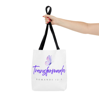 Transformada Tote Bag, Motivational Gift, Eco-Friendly Shopper, Women's Fashion, Bible Verse Accessory