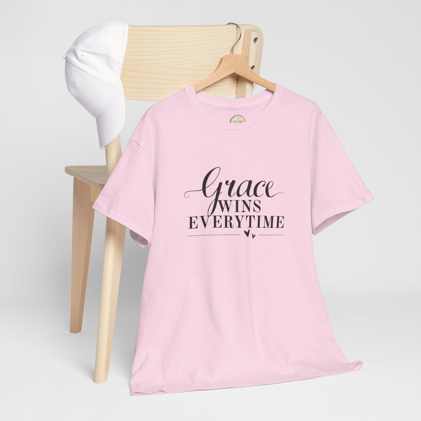 Grace Wins Every Time Tee — Inspirational Christian Graphic T-Shirt