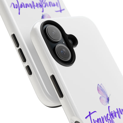 Transformada Phone Case, Inspirational Gift, Scripture Cases, Christian Accessories, Floral Design, Unique Phone Protection