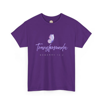 Transformada Unisex Heavy Cotton Tee, Inspirational Shirt, Gift for Women, Motivational Top, Spiritual Apparel, Casual Wear