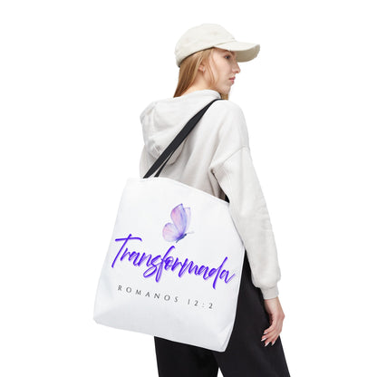 Transformada Tote Bag, Motivational Gift, Eco-Friendly Shopper, Women's Fashion, Bible Verse Accessory