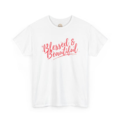 Blessed & Beautiful Unisex Heavy Cotton Tee - Inspirational Casual Wear