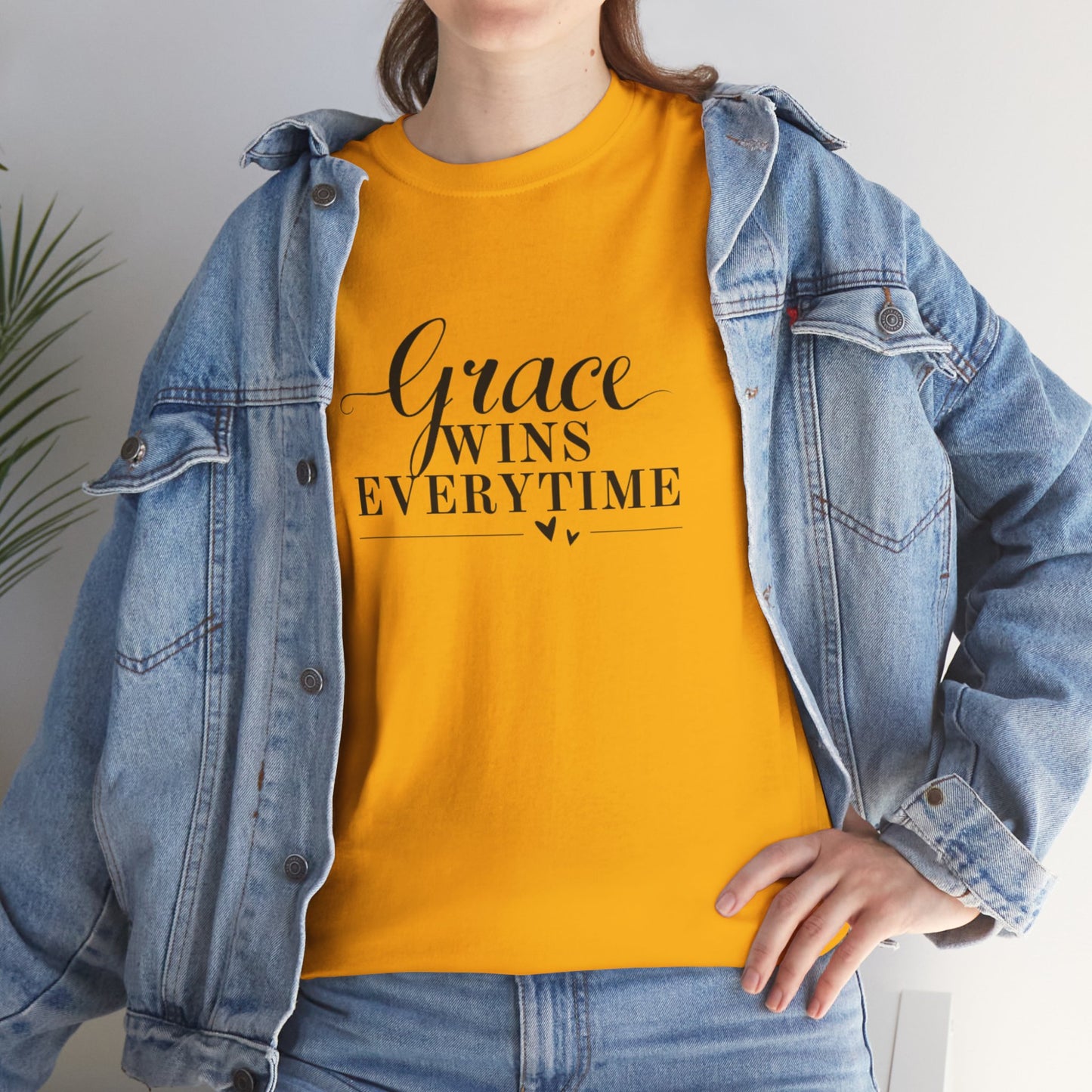 Grace Wins Every Time Tee — Inspirational Christian Graphic T-Shirt