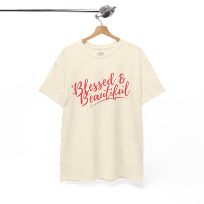 Blessed & Beautiful Unisex Heavy Cotton Tee - Inspirational Casual Wear