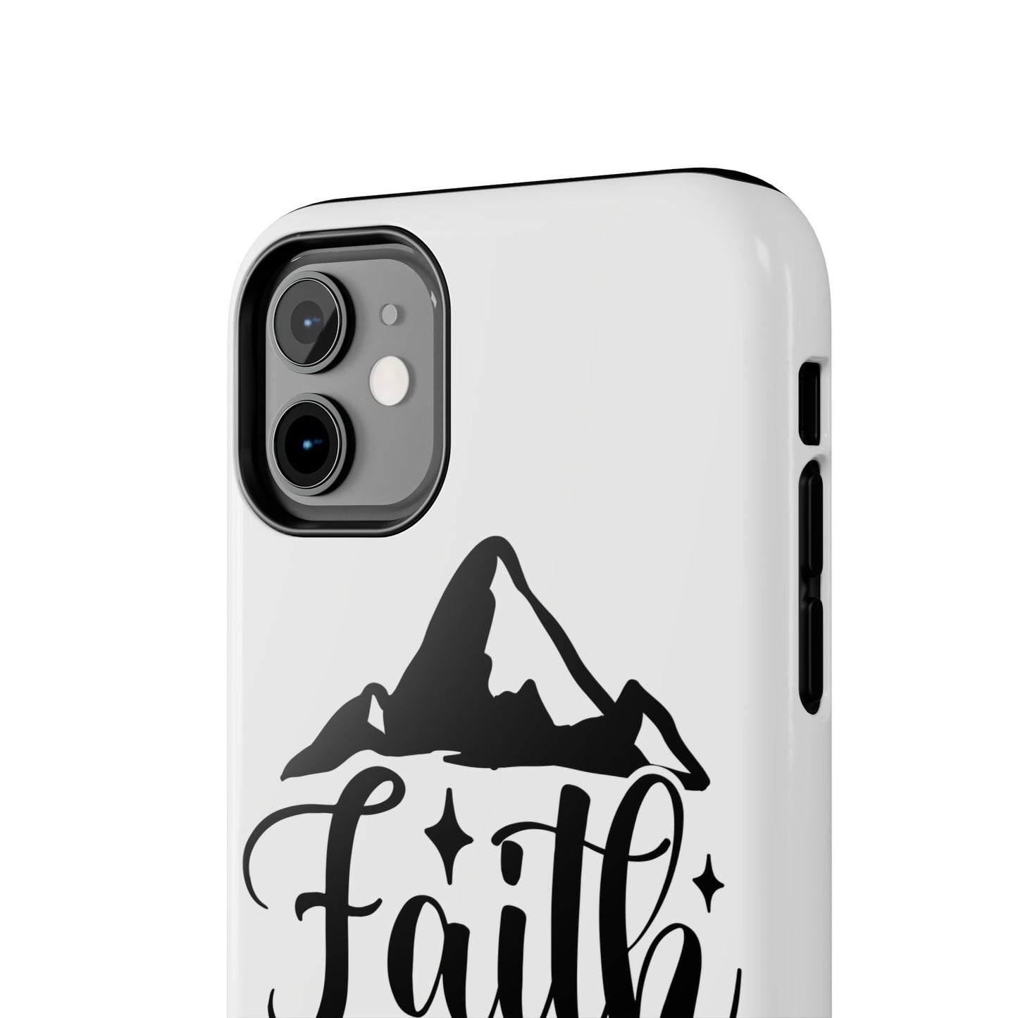 Inspirational Tough Phone Cases - 'Faith Can Move Mountains' Design