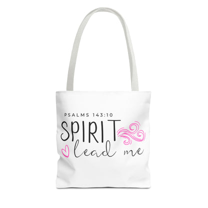 Psalms 143:10 Tote Bag - "Spirit Lead Me"
