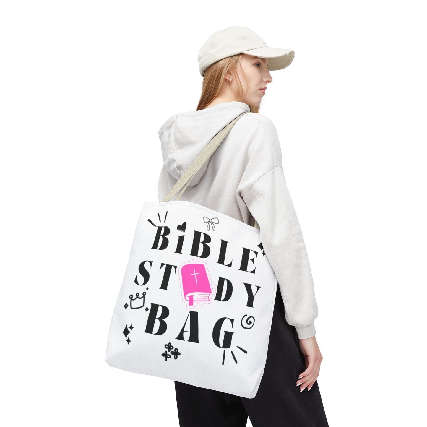 Bible Study Tote Bag - Stylish All-Over Print for Women's Spiritual Journey