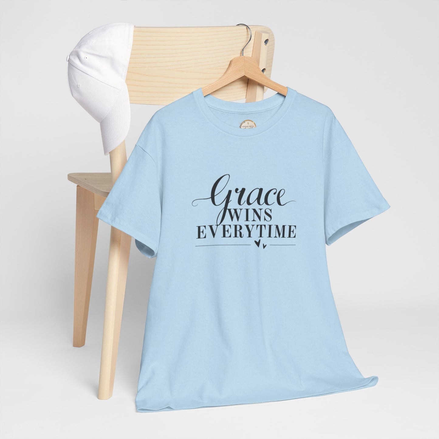 Grace Wins Every Time Tee — Inspirational Christian Graphic T-Shirt