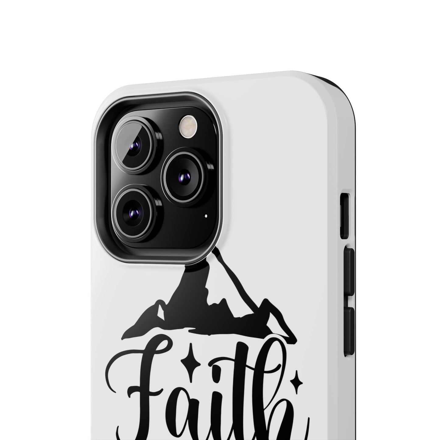 Inspirational Tough Phone Cases - 'Faith Can Move Mountains' Design
