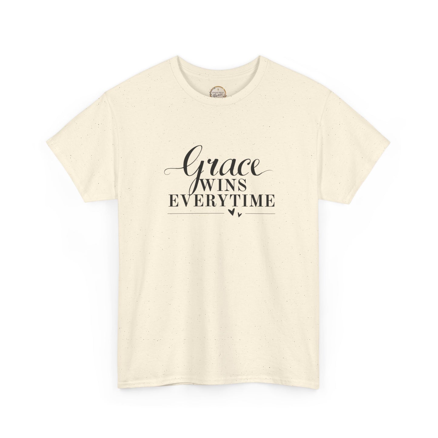 Grace Wins Every Time Tee — Inspirational Christian Graphic T-Shirt