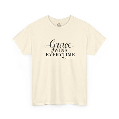 Grace Wins Every Time Tee — Inspirational Christian Graphic T-Shirt