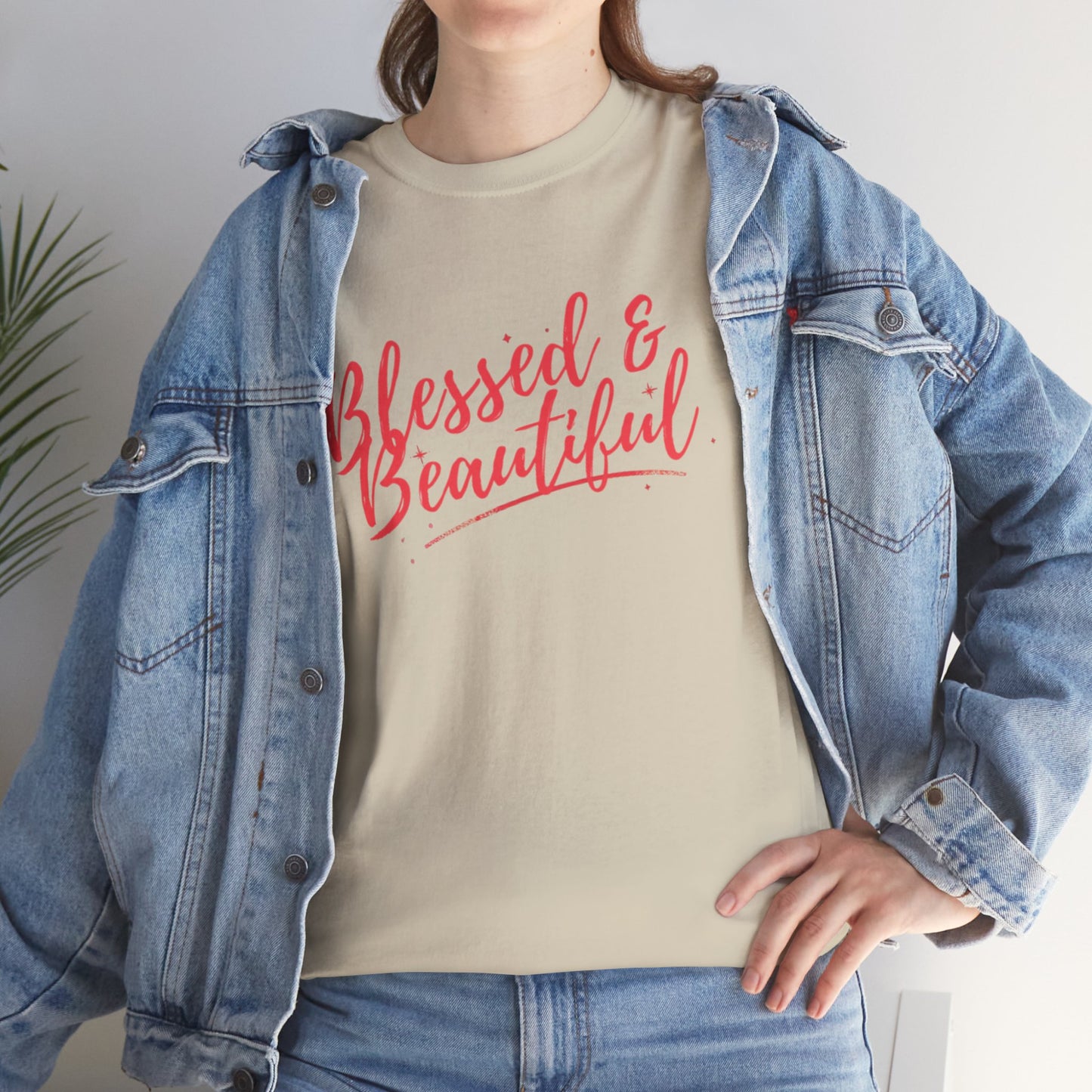 Blessed & Beautiful Unisex Heavy Cotton Tee - Inspirational Casual Wear