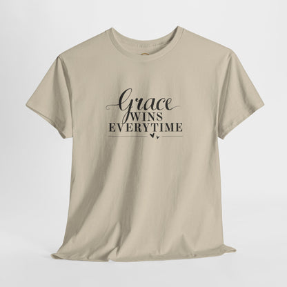 Grace Wins Every Time Tee — Inspirational Christian Graphic T-Shirt