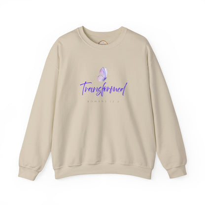 Transformed Butterfly Crewneck Sweatshirt — Inspirational Christian Faith Pullover