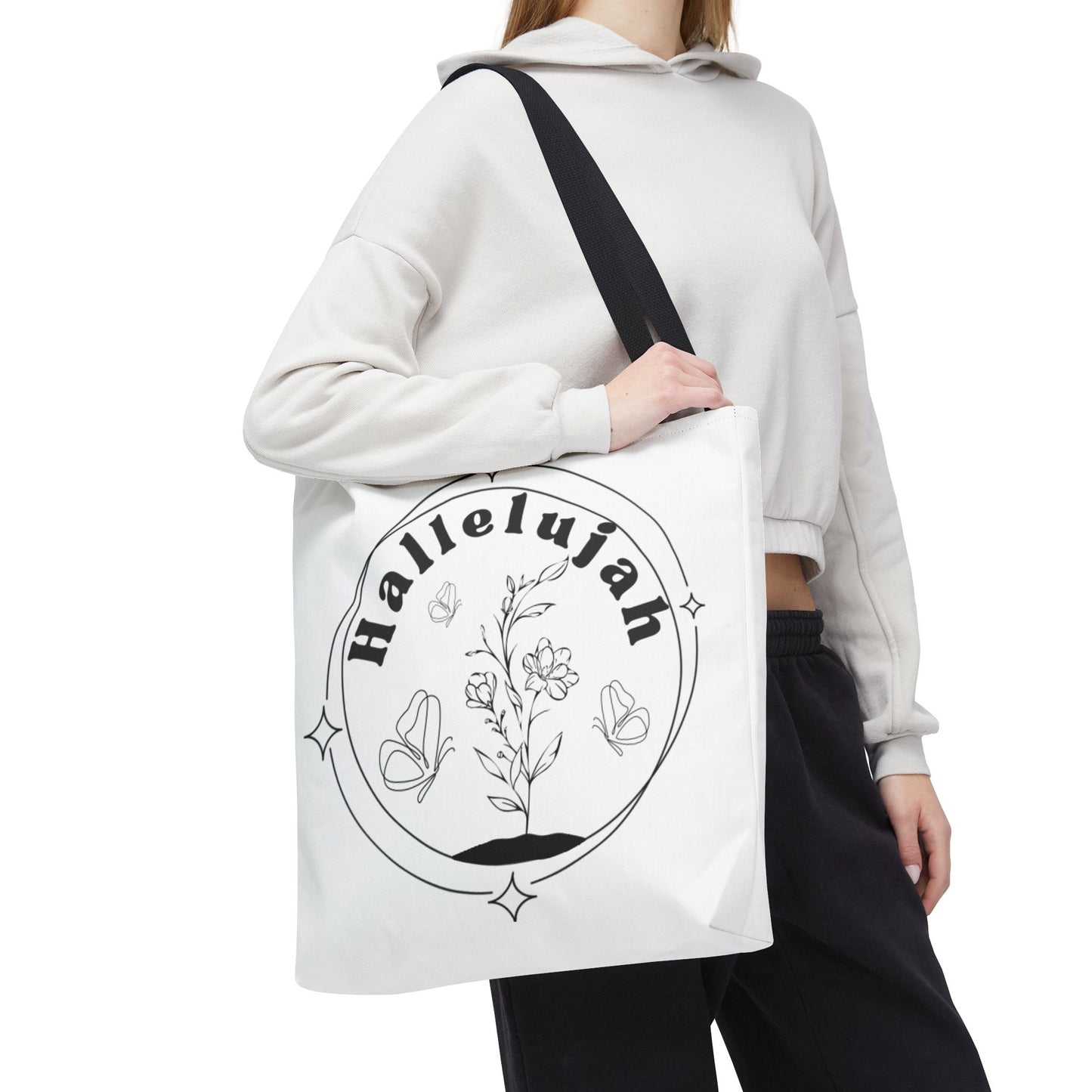 Hallelujah Tote Bag - Stylish All-Over Print for Women's Spiritual Journey