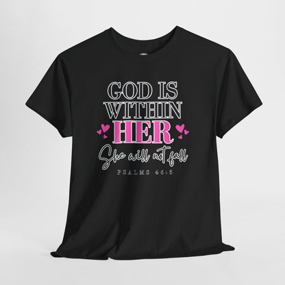 God Is Within Her Unisex Heavy Cotton Tee