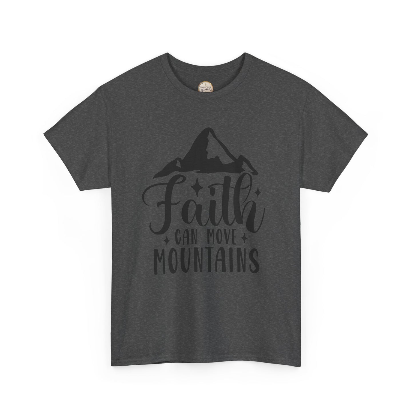 Faith Can Move Mountains - Unisex Heavy Cotton Tee