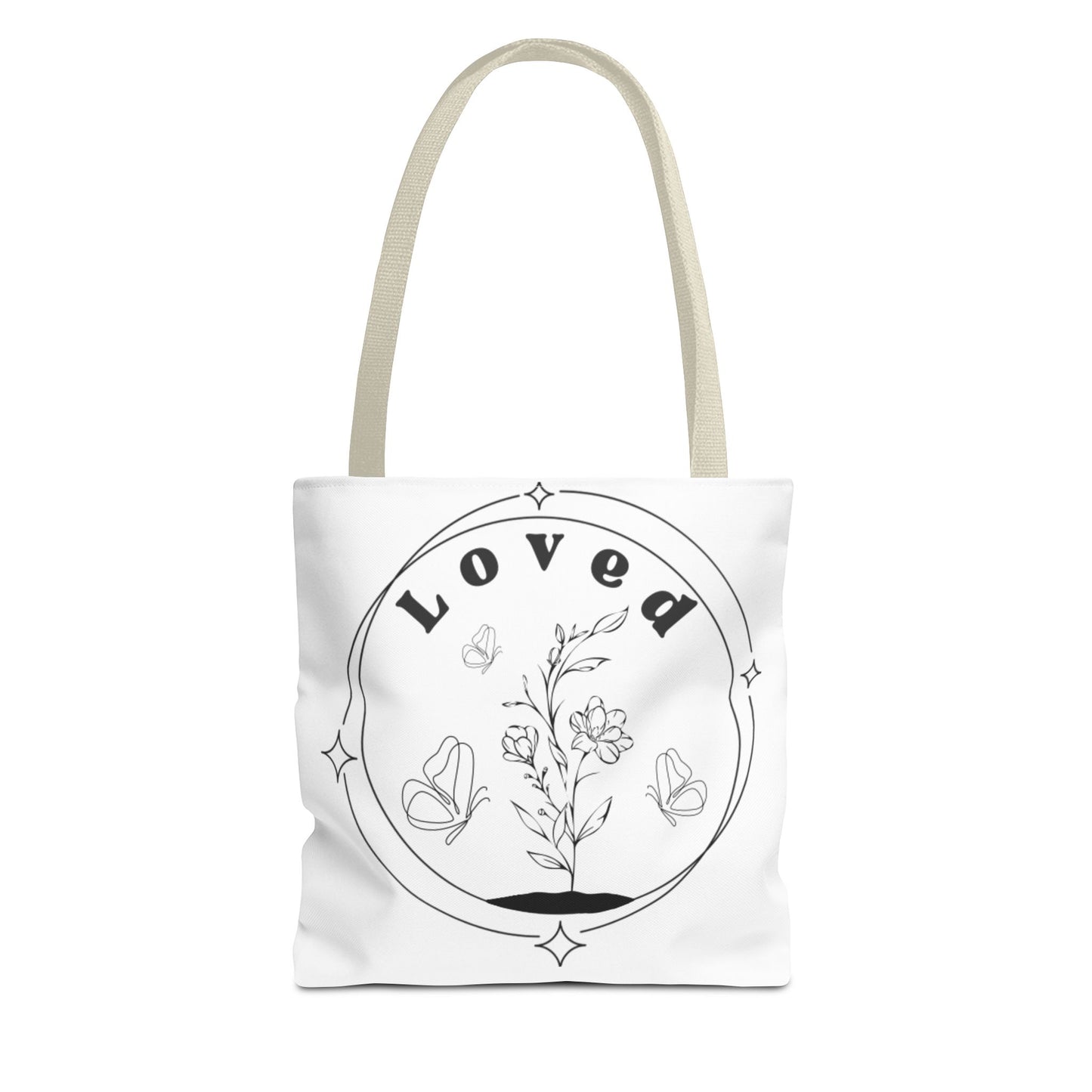 Loved Tote Bag - Stylish All-Over Print for Women's Spiritual Journey