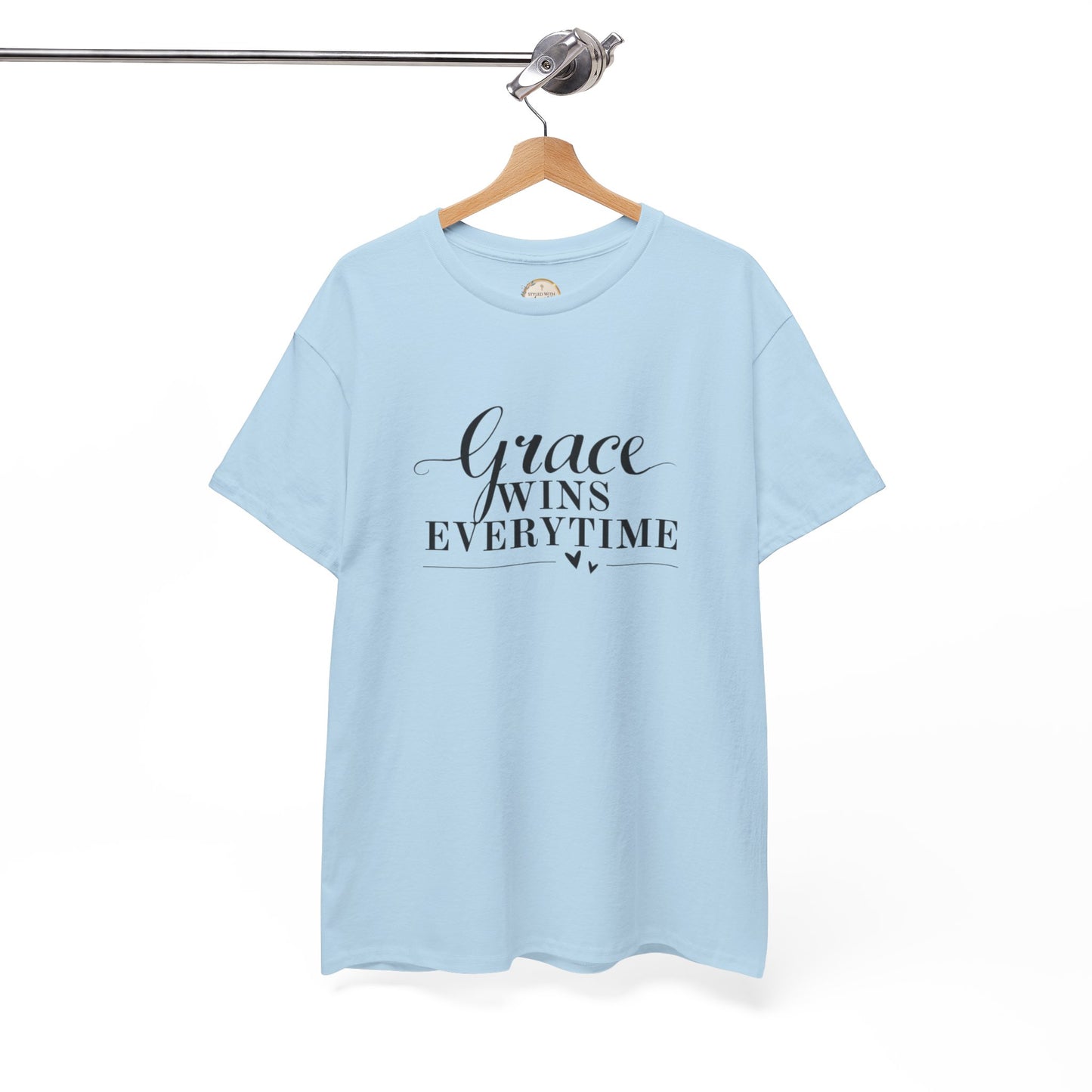 Grace Wins Every Time Tee — Inspirational Christian Graphic T-Shirt