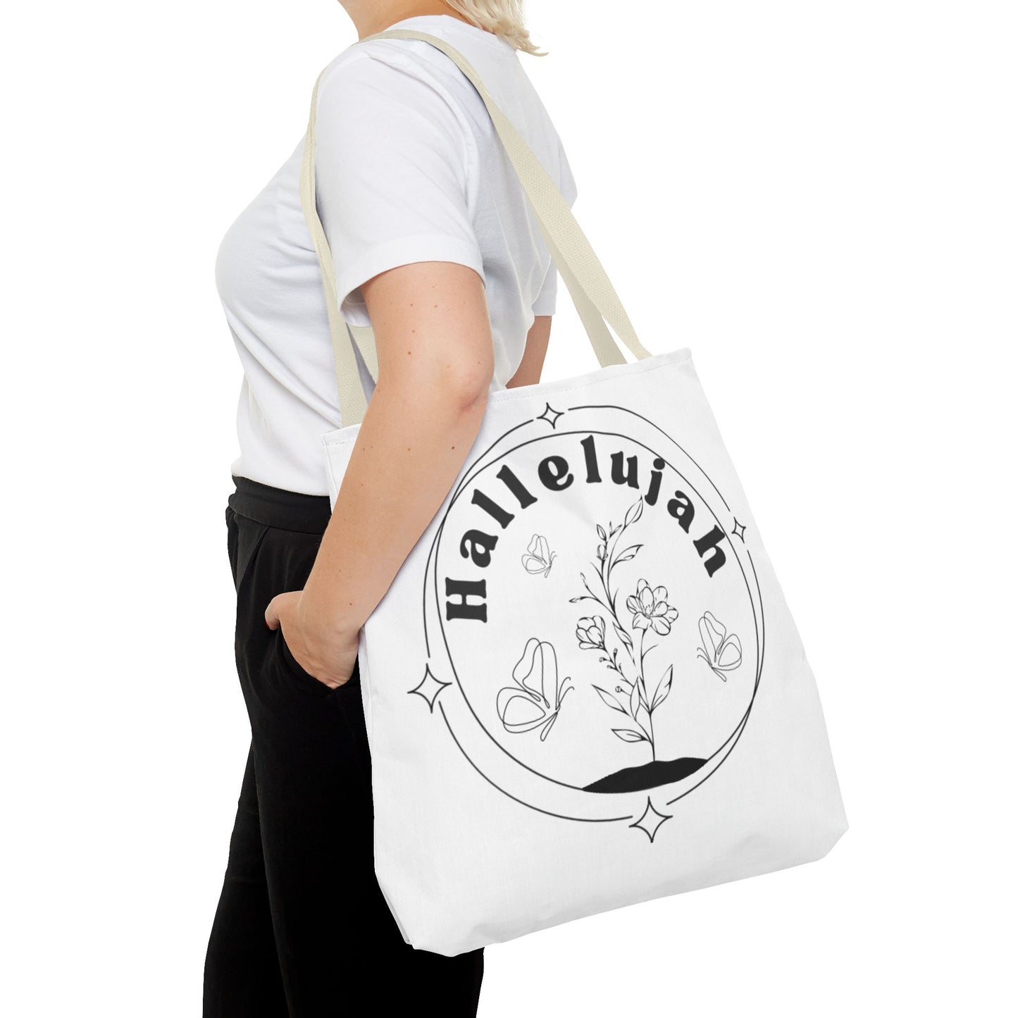 Hallelujah Tote Bag - Stylish All-Over Print for Women's Spiritual Journey