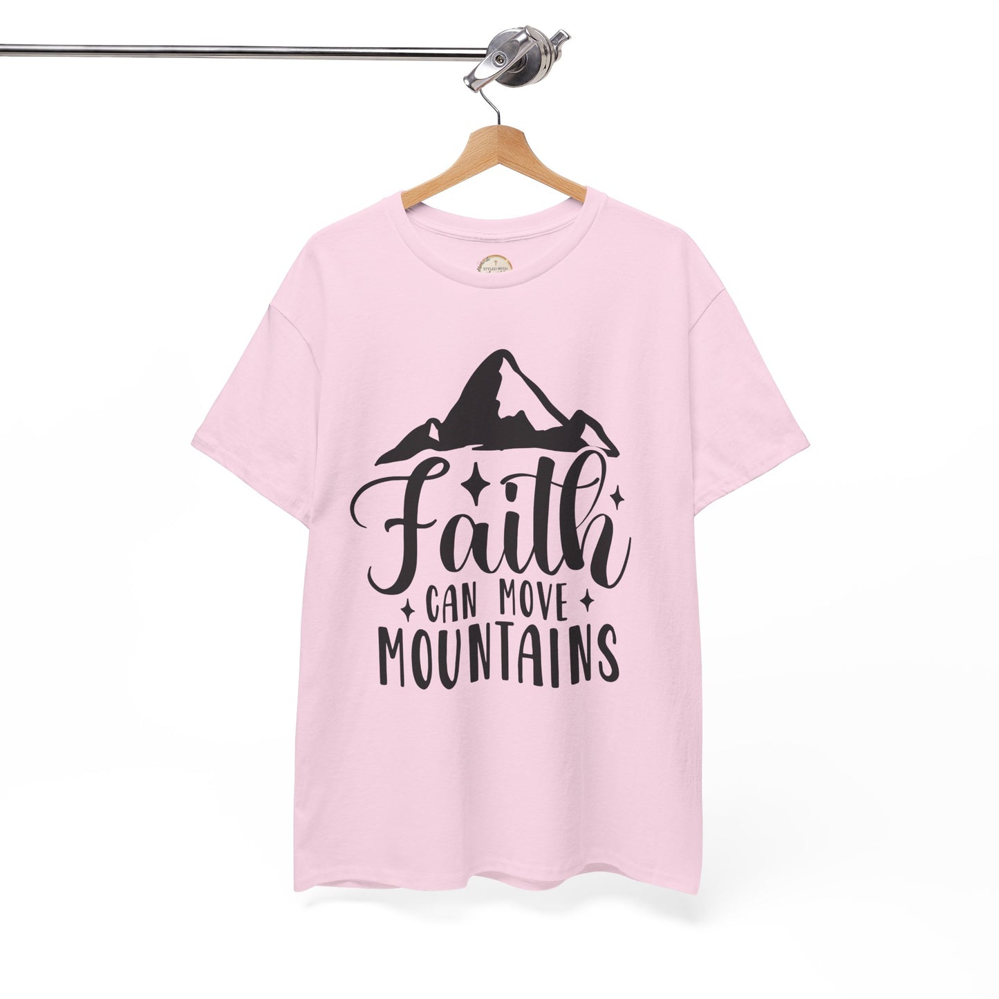 Faith Can Move Mountains - Unisex Heavy Cotton Tee