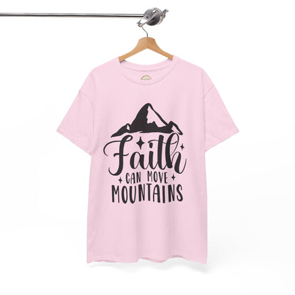 Faith Can Move Mountains - Unisex Heavy Cotton Tee