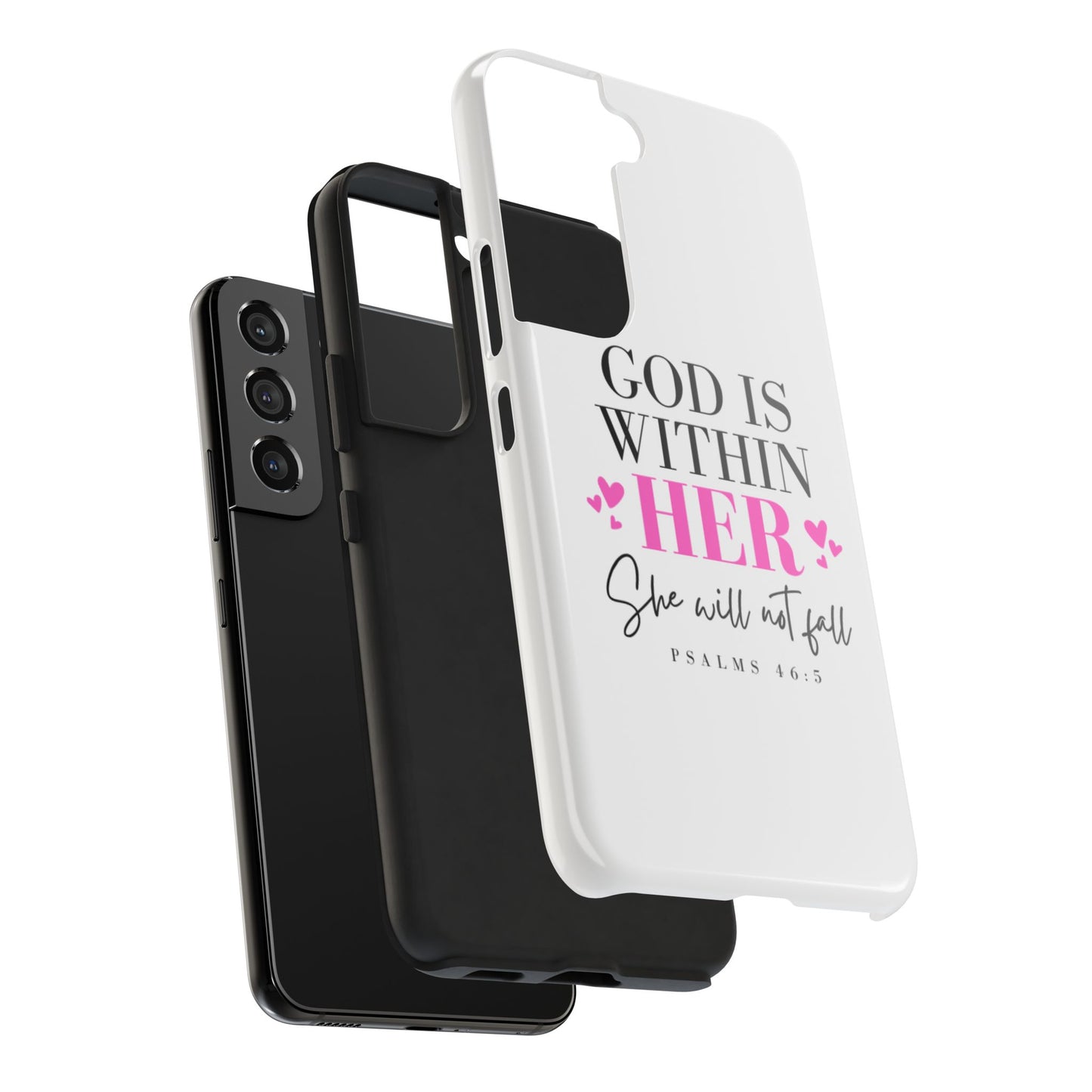 Empowering Tough Phone Case - "God is Within Her" Inspirational Design