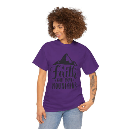 Faith Can Move Mountains - Unisex Heavy Cotton Tee