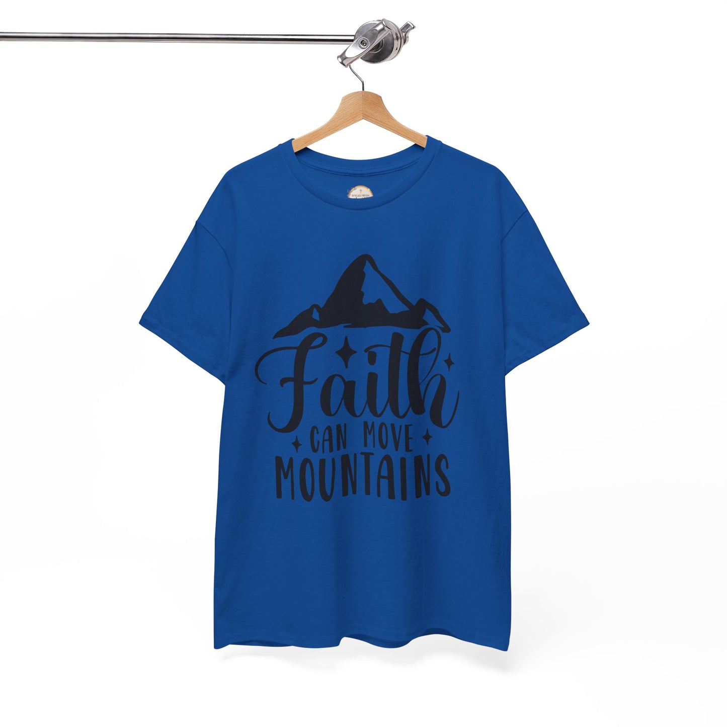 Faith Can Move Mountains - Unisex Heavy Cotton Tee