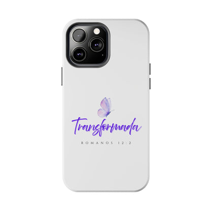 Transformada Phone Case, Inspirational Gift, Scripture Cases, Christian Accessories, Floral Design, Unique Phone Protection