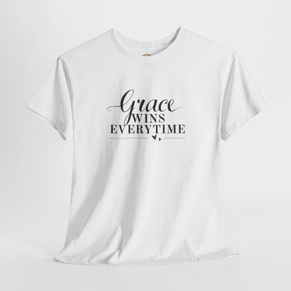 Grace Wins Every Time Tee — Inspirational Christian Graphic T-Shirt
