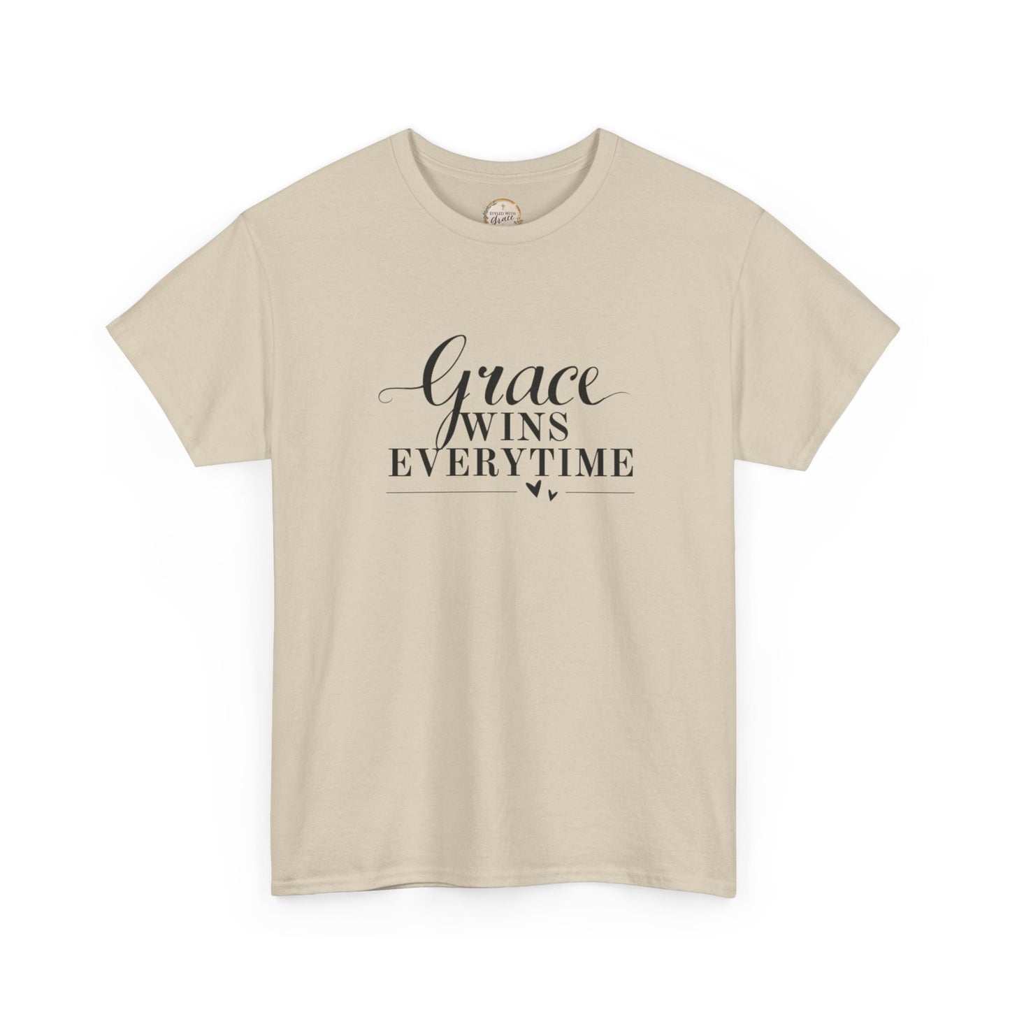 Grace Wins Every Time Tee — Inspirational Christian Graphic T-Shirt
