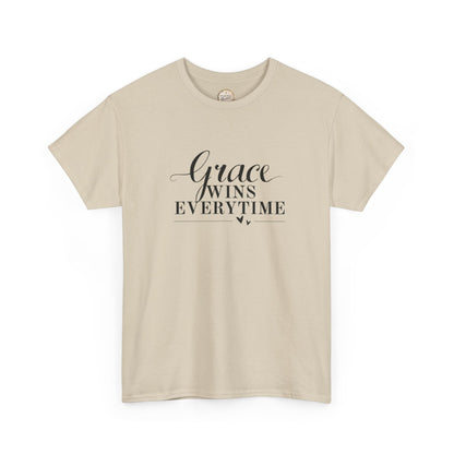 Grace Wins Every Time Tee — Inspirational Christian Graphic T-Shirt