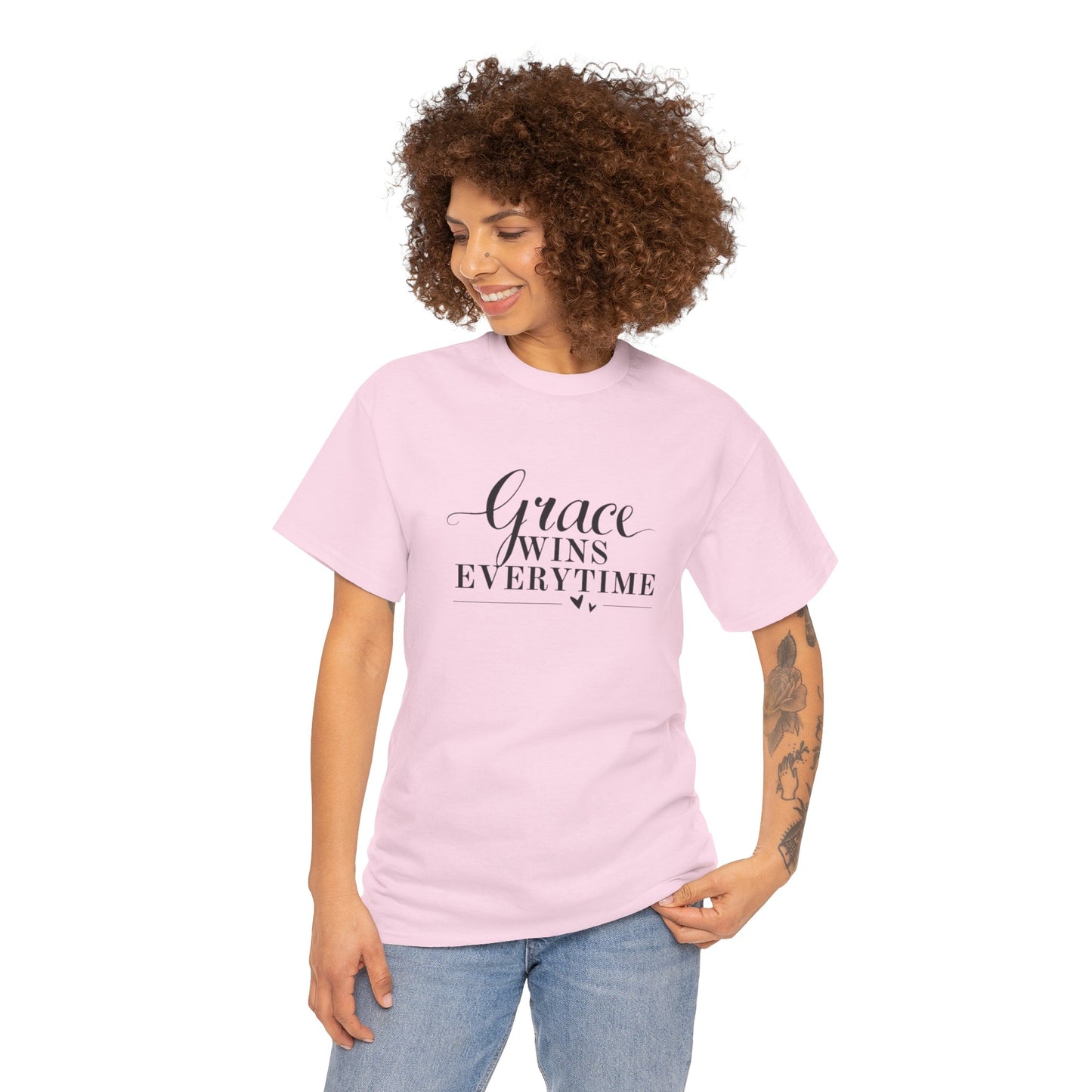 Grace Wins Every Time Tee — Inspirational Christian Graphic T-Shirt