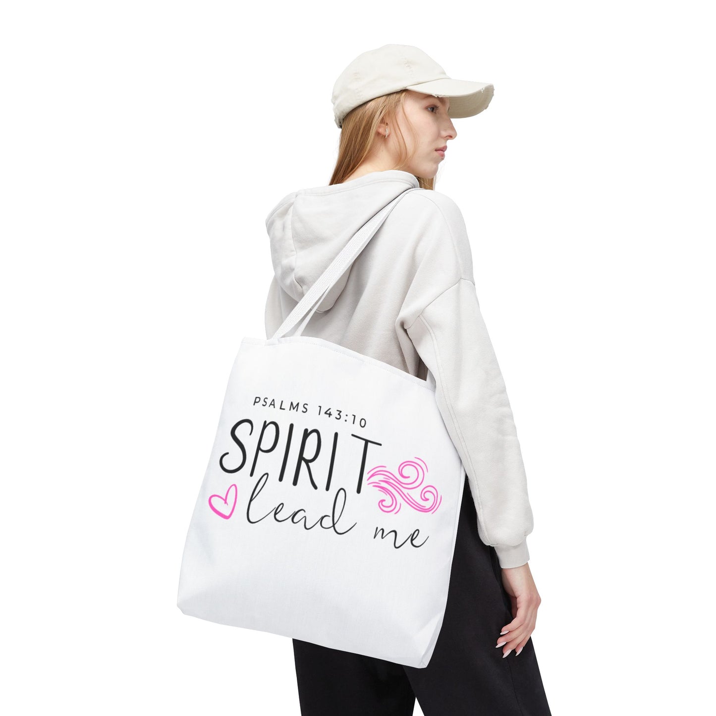 Psalms 143:10 Tote Bag - "Spirit Lead Me"