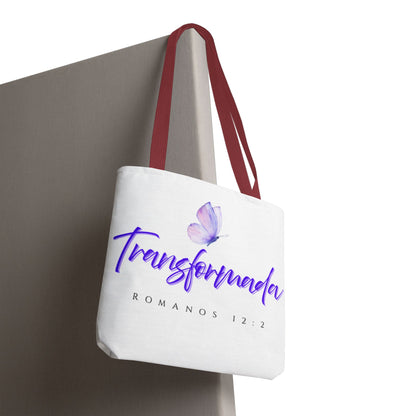 Transformada Tote Bag, Motivational Gift, Eco-Friendly Shopper, Women's Fashion, Bible Verse Accessory