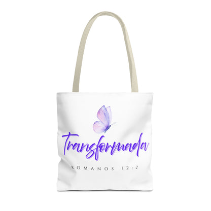 Transformada Tote Bag, Motivational Gift, Eco-Friendly Shopper, Women's Fashion, Bible Verse Accessory