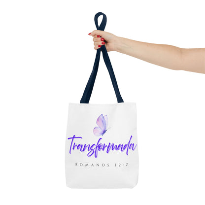 Transformada Tote Bag, Motivational Gift, Eco-Friendly Shopper, Women's Fashion, Bible Verse Accessory